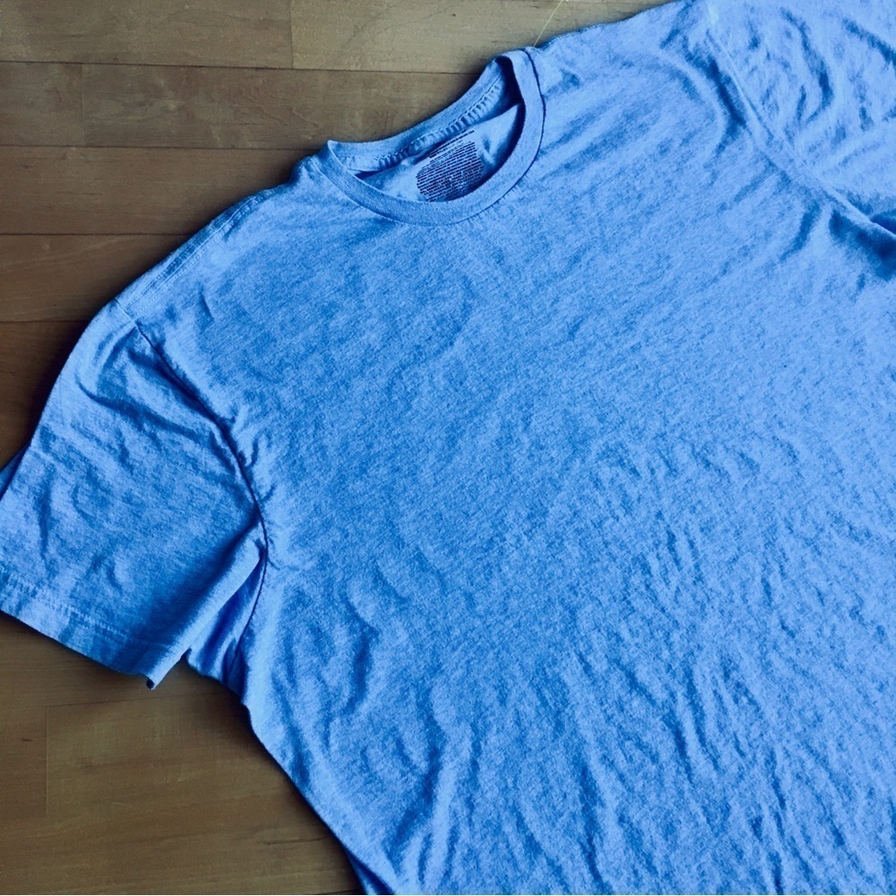 Men’s Alfani Short Sleeve Tee, Light Heathered Blue, Size XXL